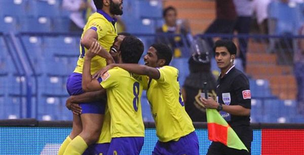 لاعبو النصر السعودي.