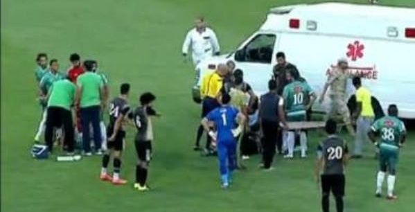 فيديو إصابة عنيفة في الدوري المصري الممتاز