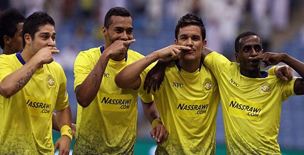 لاعبو النصر السعودي.