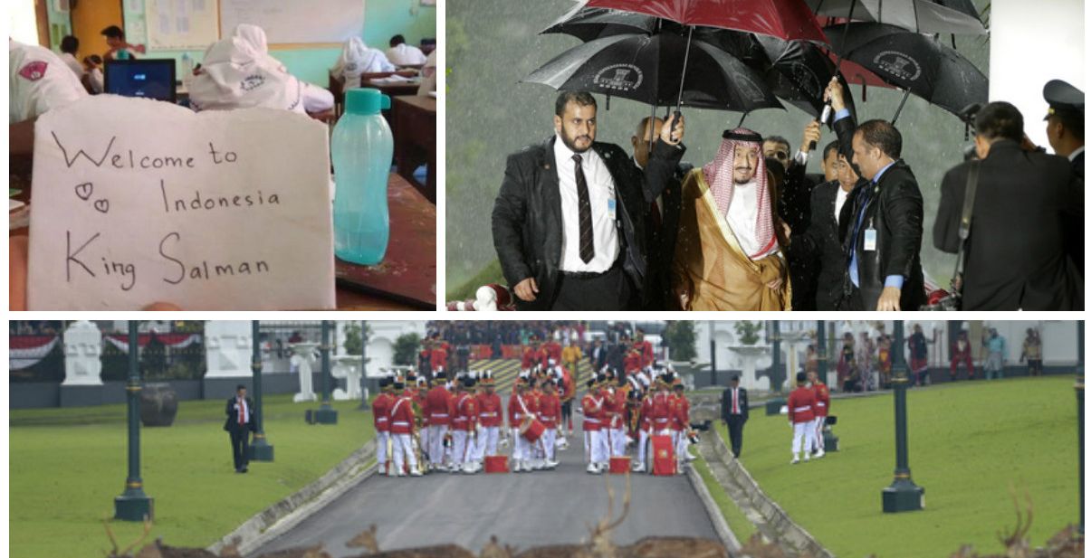 الملك سلمان لدى وصوله