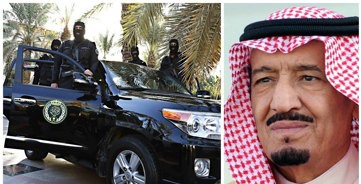 قوات كومندوس سعودية وصورة للملك سلمان
