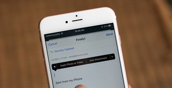 توقيع البريد الالكتروني في الايفون