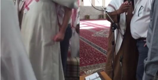 أثناء تلو الشهادتين والتهنئة (يوتيوب)