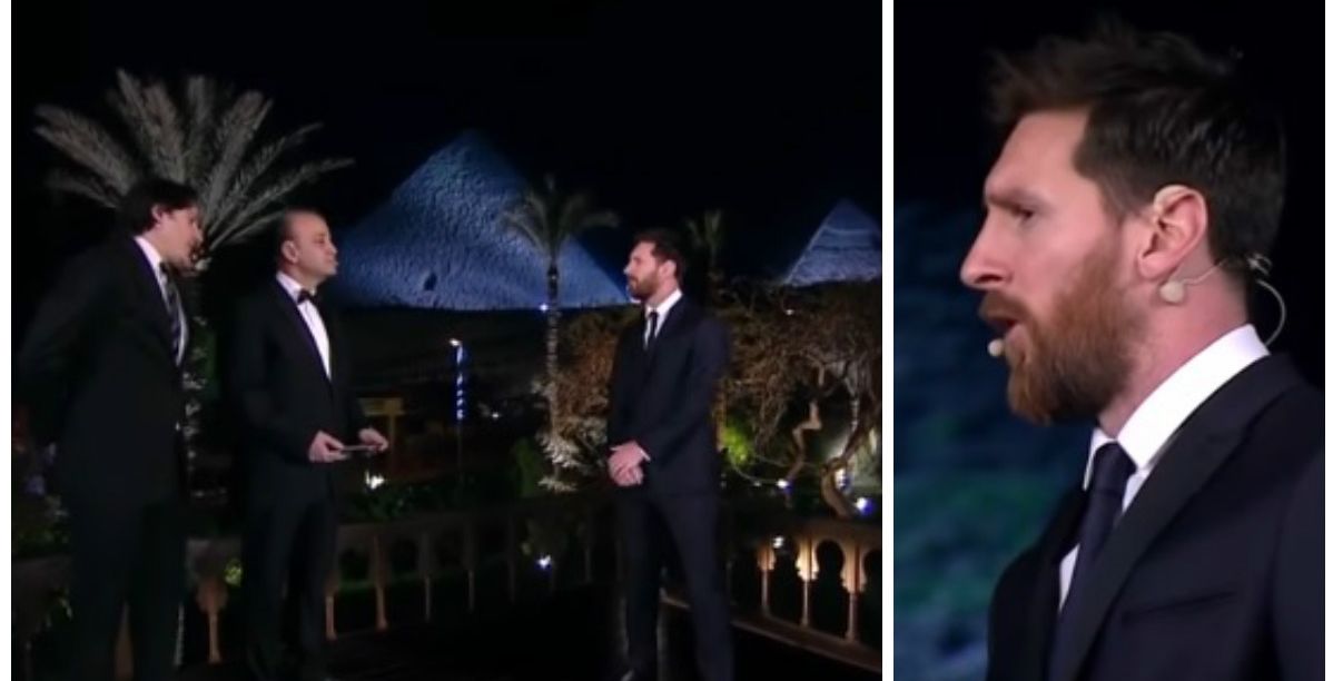 ميسي في المقابلة مع أديب