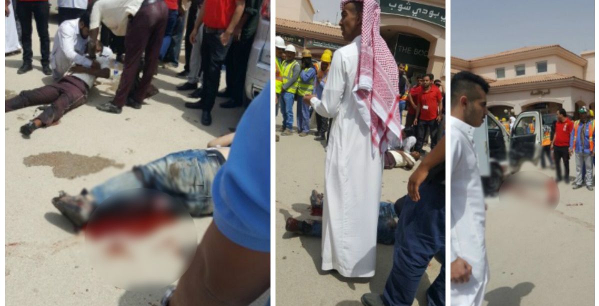 تجمهر الناس فورا بعد الحادثة