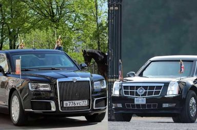 مقارنة بين سيارة فلاديمير بوتين ودونالد ترامب