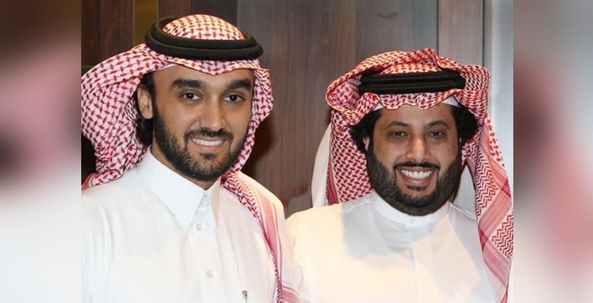 تركي آل الشيخ مع عبدالعزيز بن تركي الفيصل (تويتر/@Turki_alalshikh) 