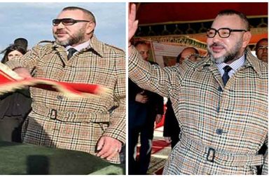 ملك المغرب في معطف ثمين