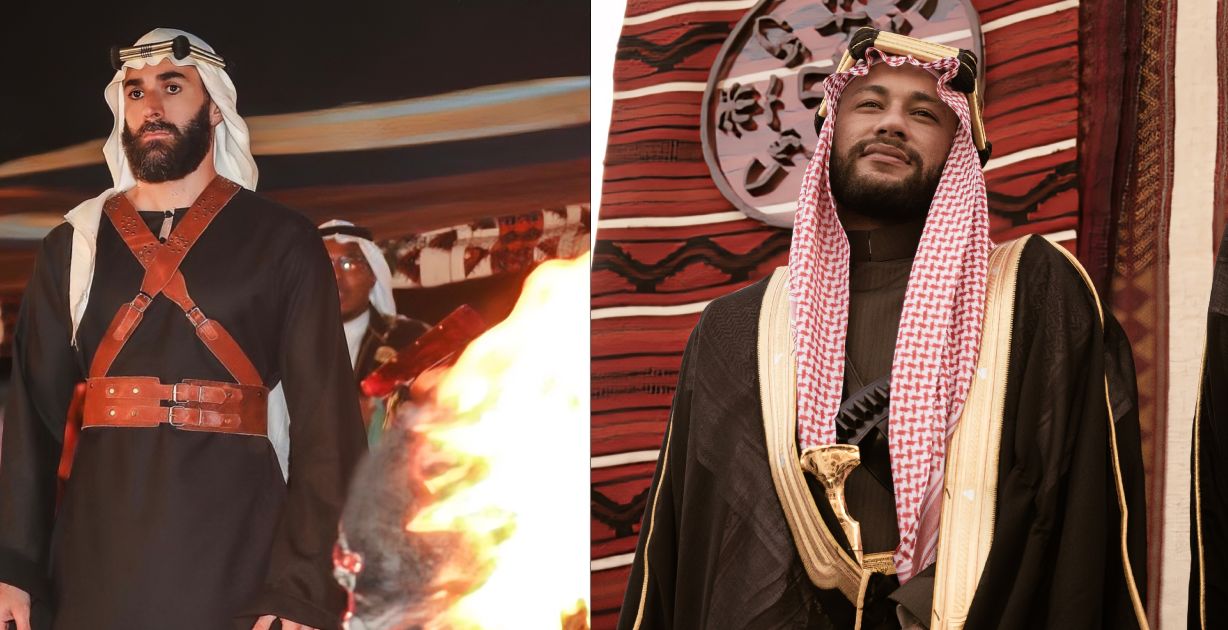 نجوم الكرة يحتفلون بيوم التأسيس بإطلالات تقليدية سعودية