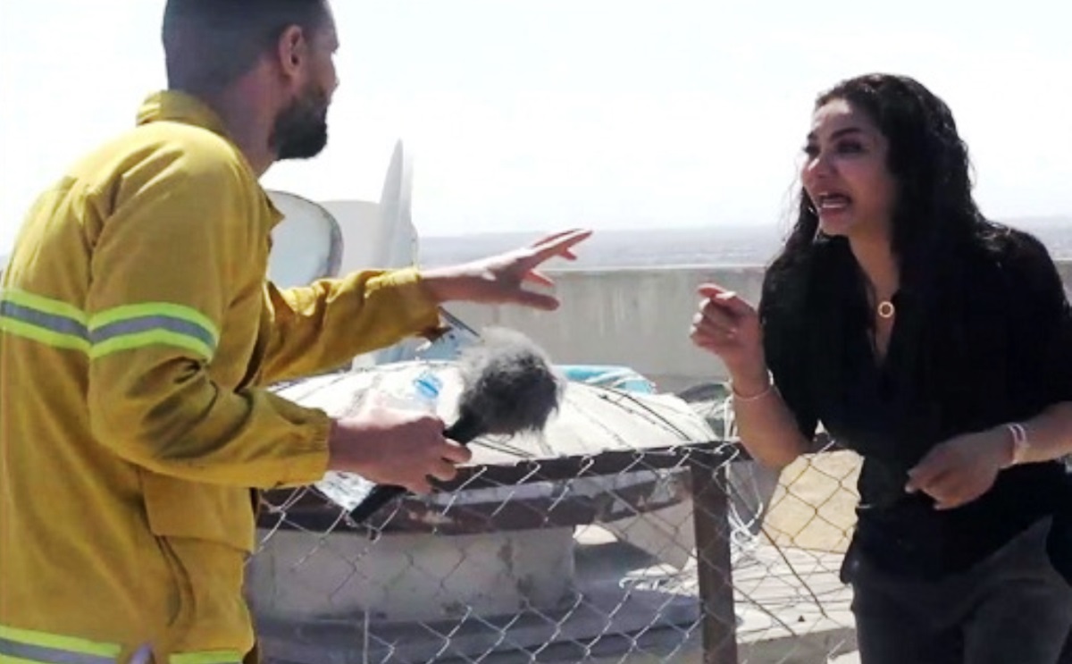 لجين تضربه