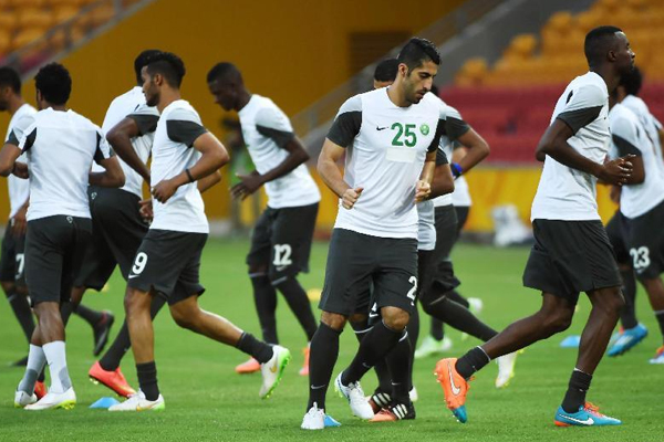 من تمارين المنتخب السعودي