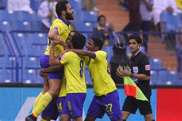 لاعبو النصر السعودي.