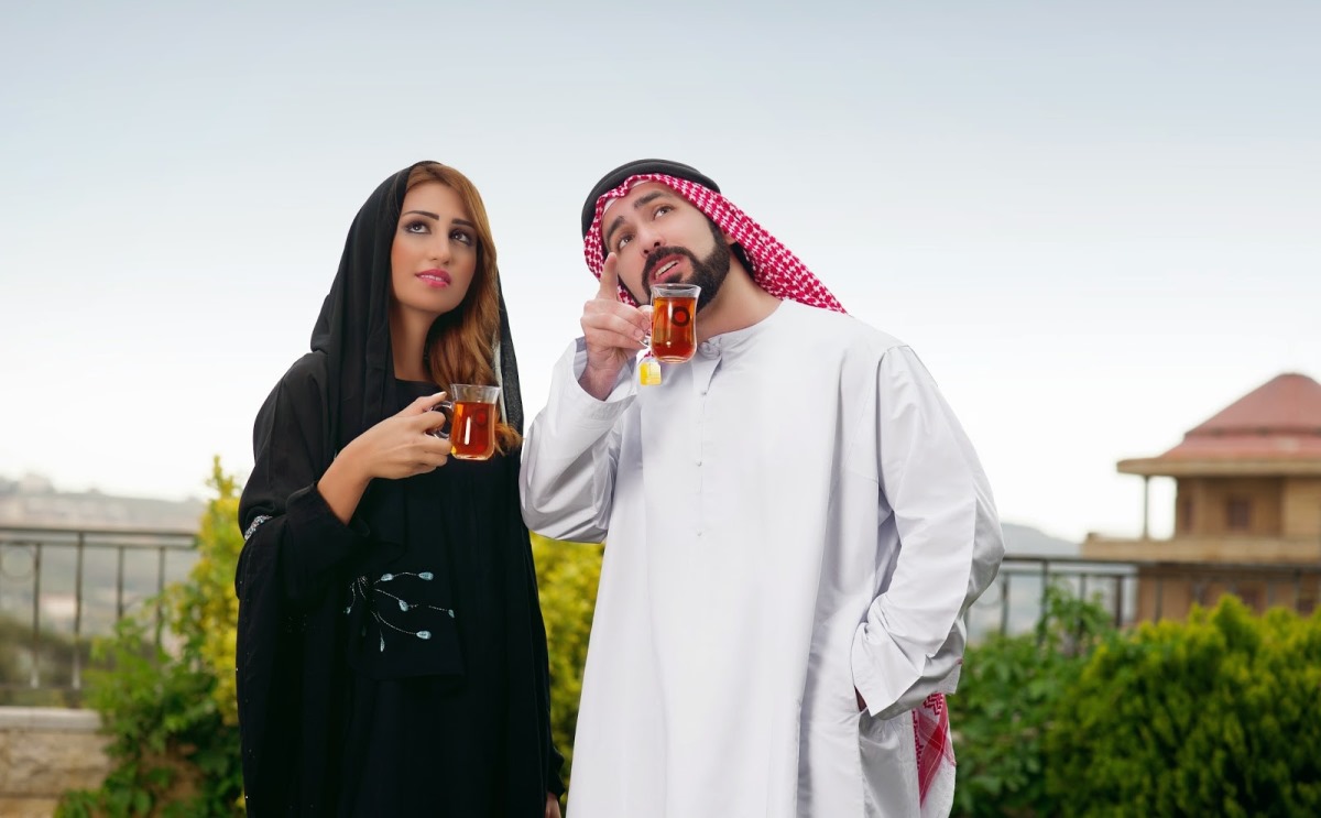 رجل سعودي وزوجته