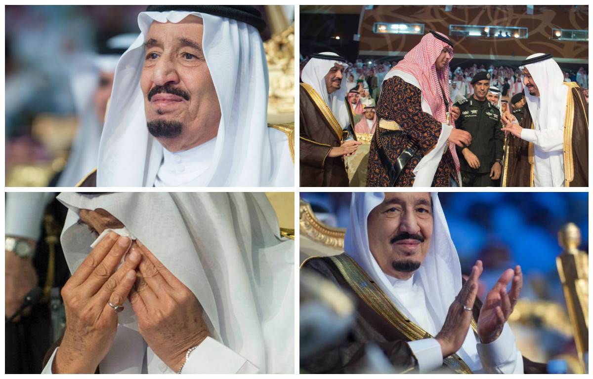 الملك سلمان متأثرا (واس)