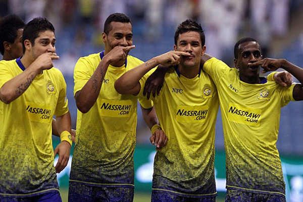 لاعبو النصر السعودي.