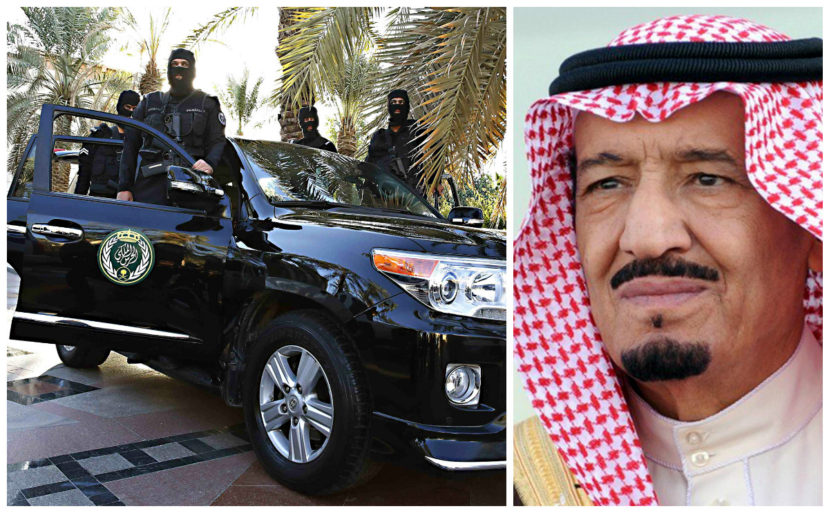 قوات كومندوس سعودية وصورة للملك سلمان