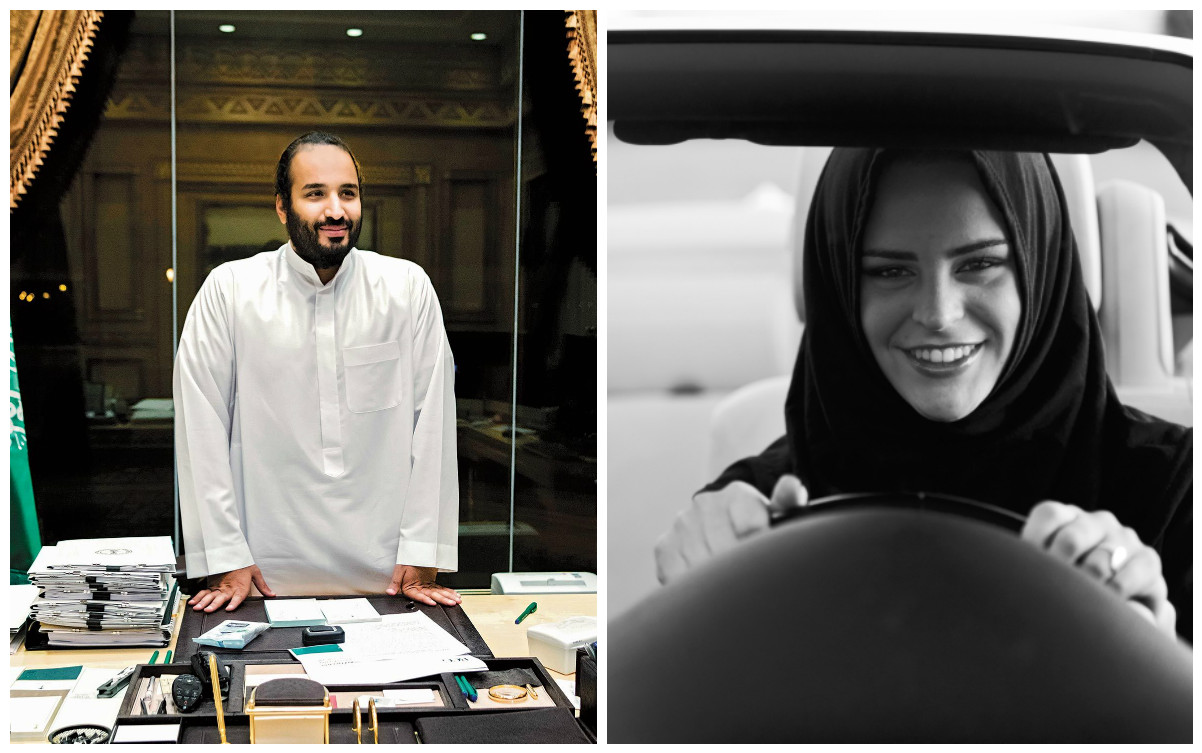 محمد بن سلمان في صورة حديثة له في مكتبه (بلومبيرج بيزنيس ويك)