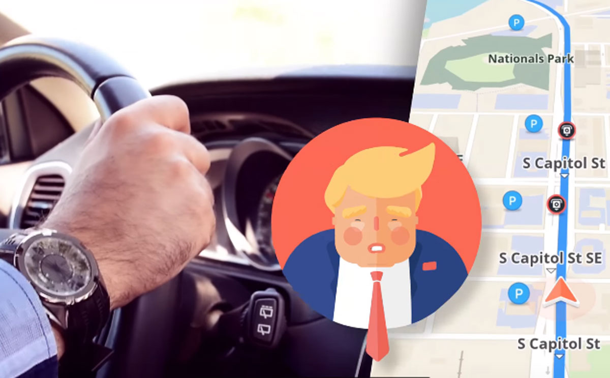 تطبيق خرائط جديد بصوت الرئيس ترامب