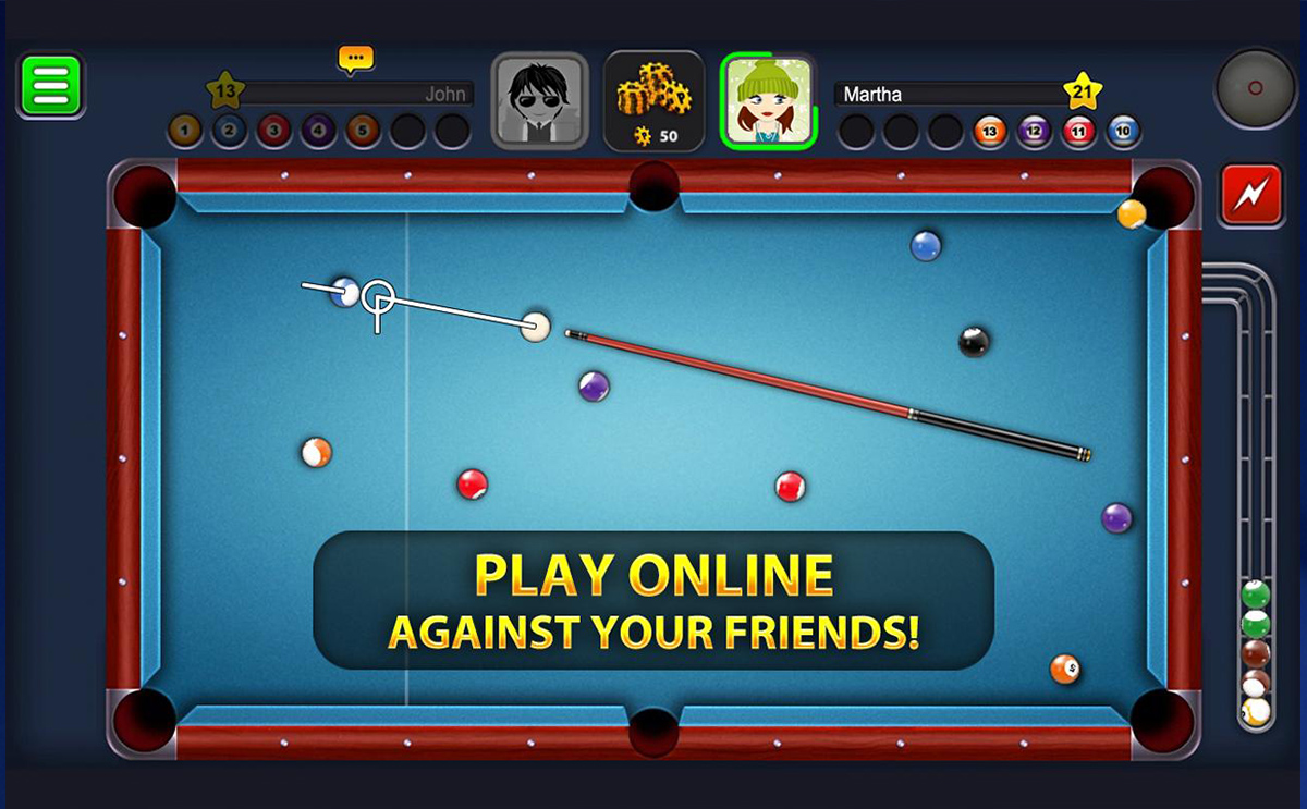 تهكير لعبة 8 ball pool