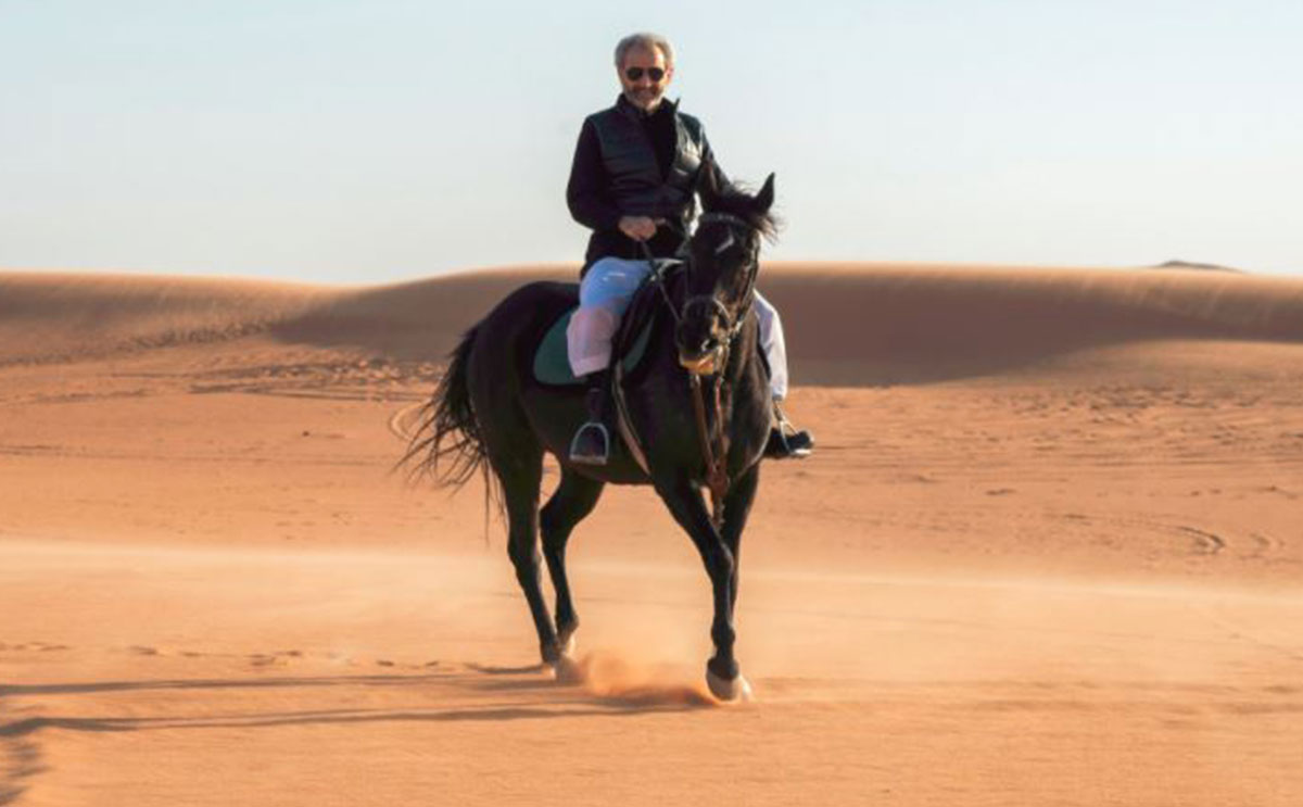 الوليد بن طلال في مخيم البر