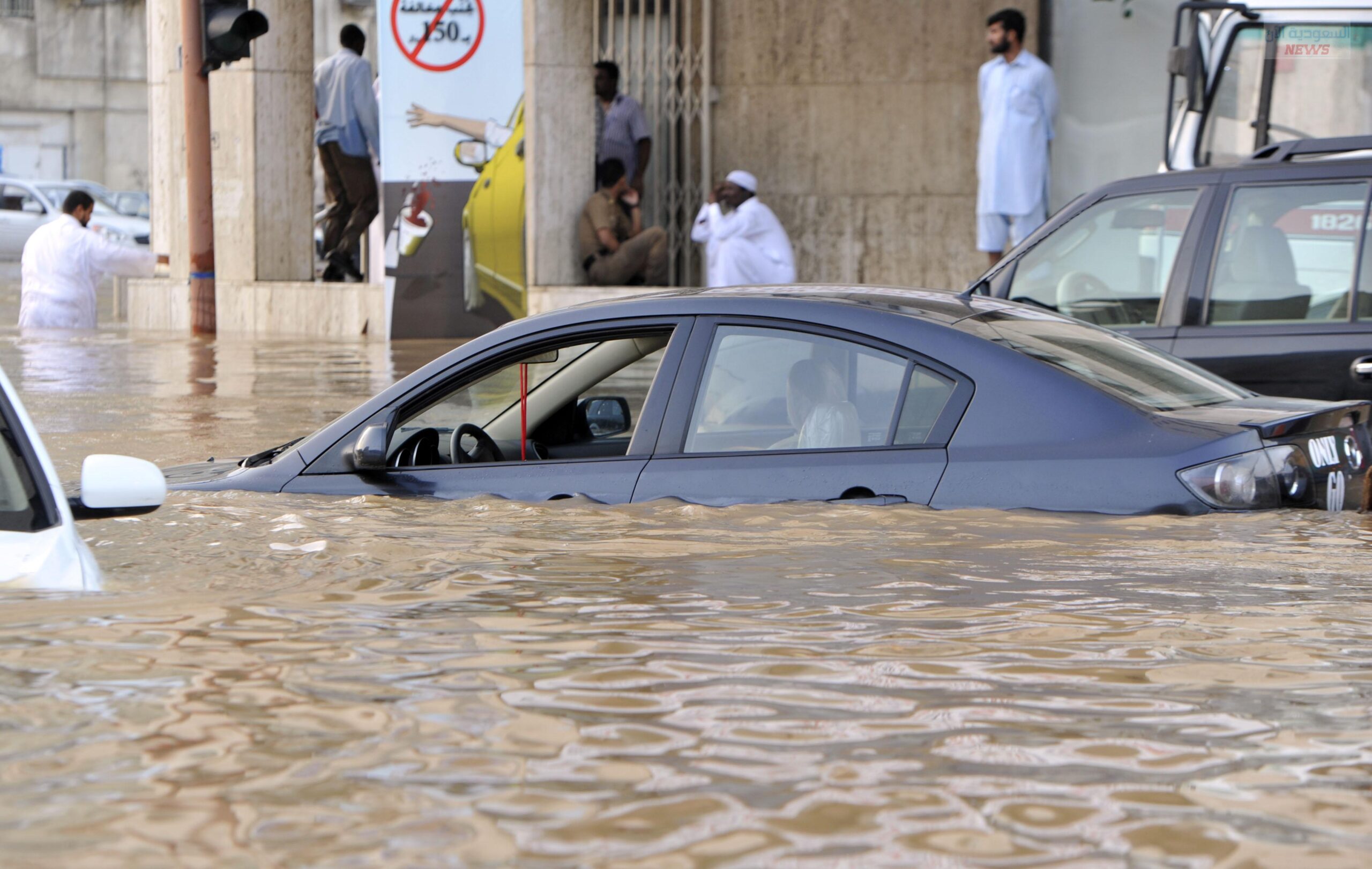 صورة أرشيفية للسيول في جدة