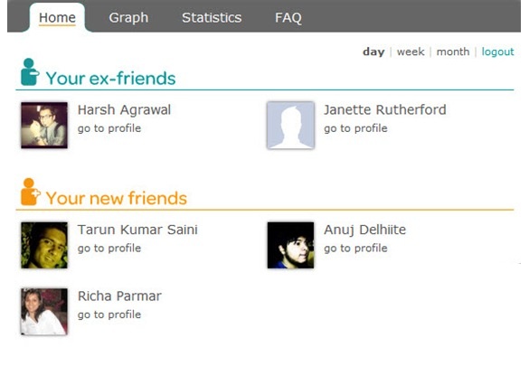 تطبيق who deleted me on facebook