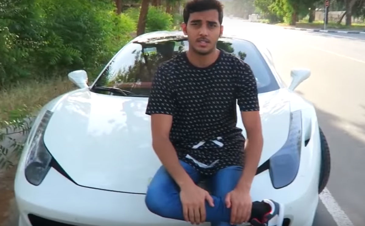 يوتيوب جعله يحصل على سيارة فيراري