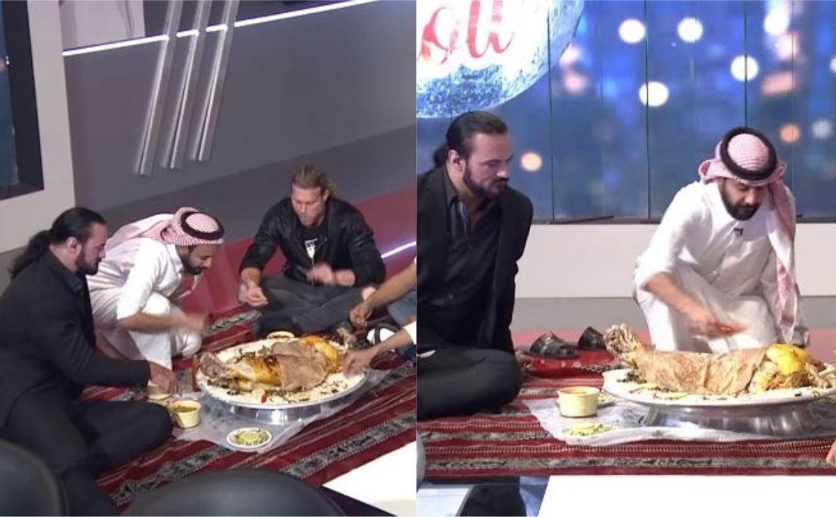 يأكلون الكبسة
