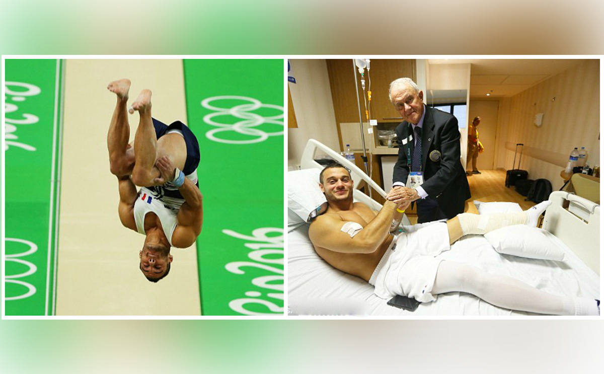 لاعب الجمباز يتعرض لكسر مزدوج في الاولمبياد